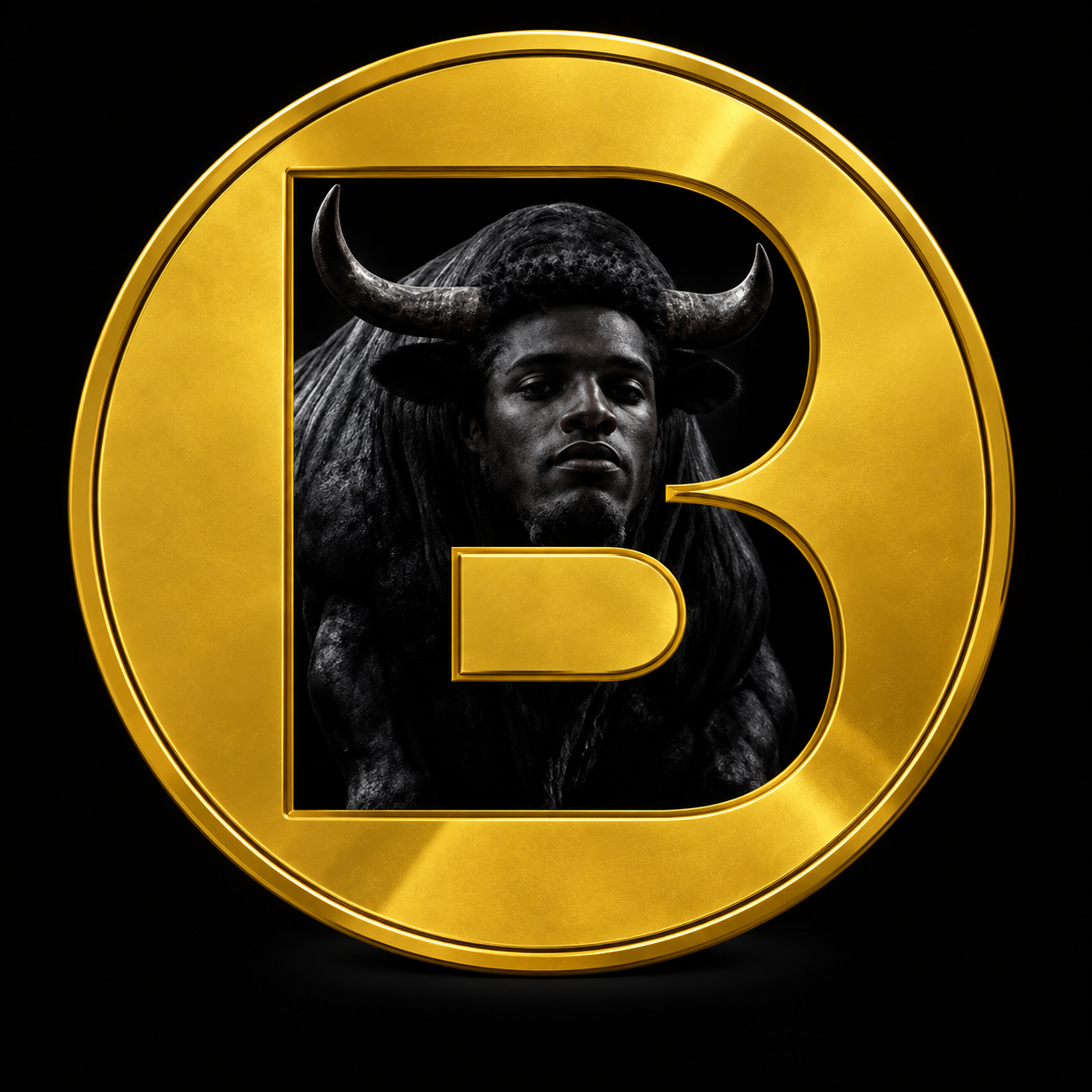 The Black Bullcoin emblem